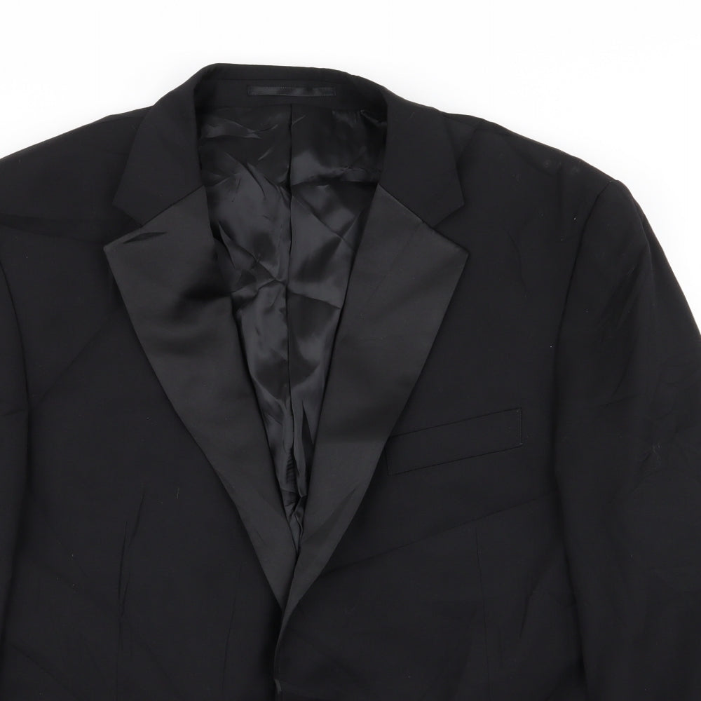 Mens UK Size 44 Preworn Regular Black Suit Jacket
