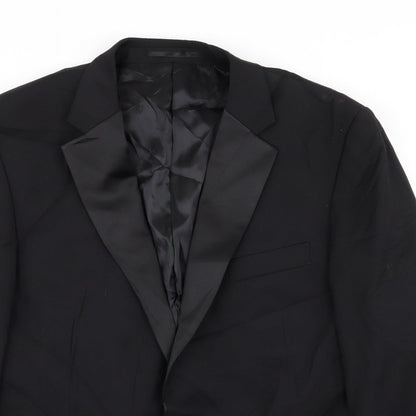 Mens UK Size 44 Preworn Regular Black Suit Jacket