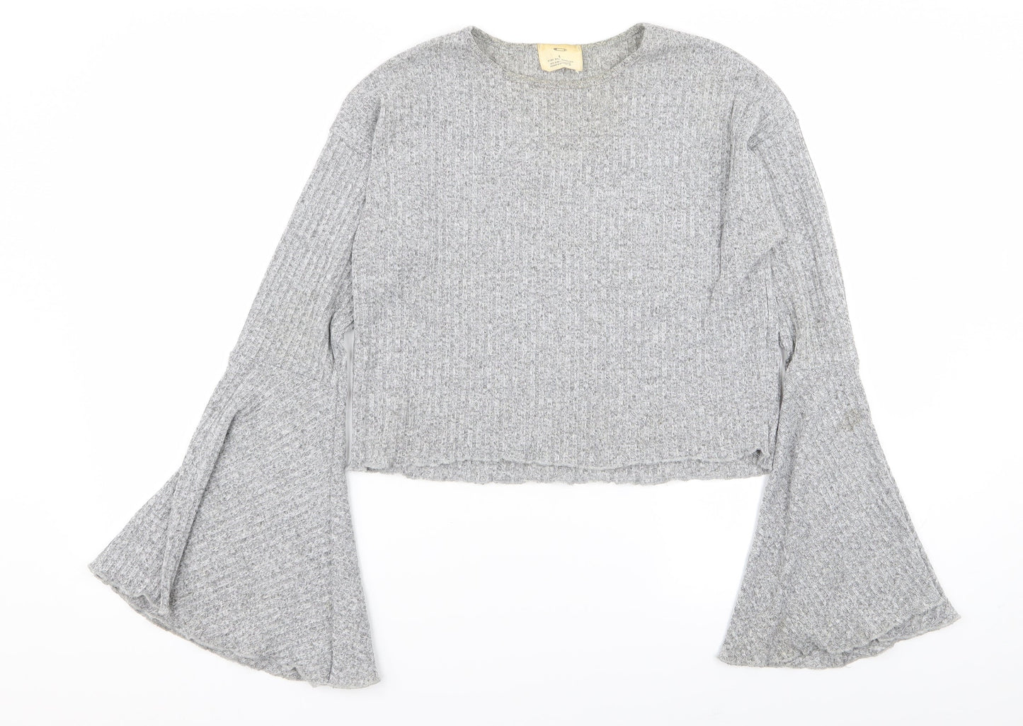 Womens UK Size L pins and needles Grey Basic T-Shirt