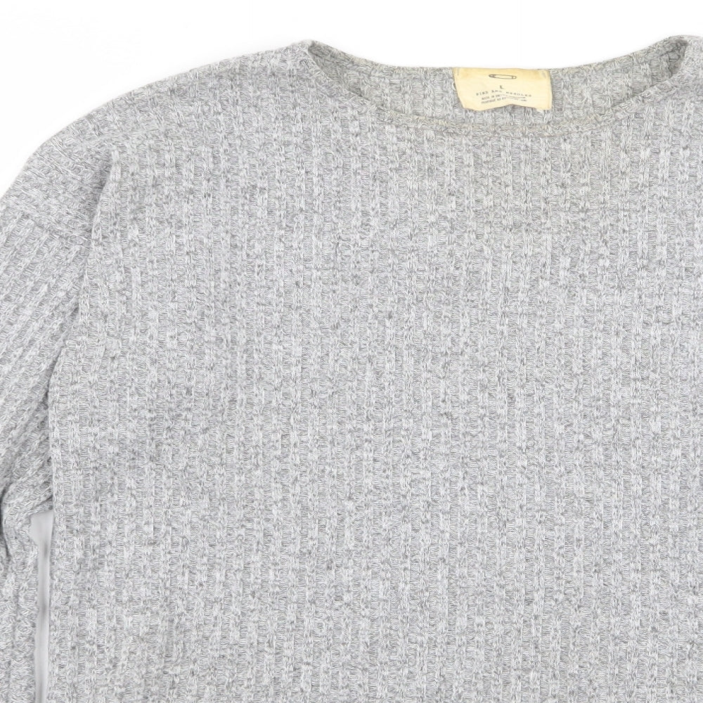 Womens UK Size L pins and needles Grey Basic T-Shirt