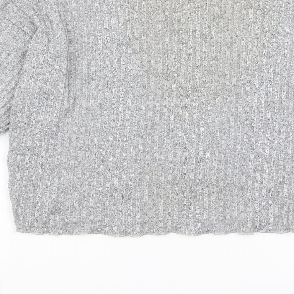 Womens UK Size L pins and needles Grey Basic T-Shirt