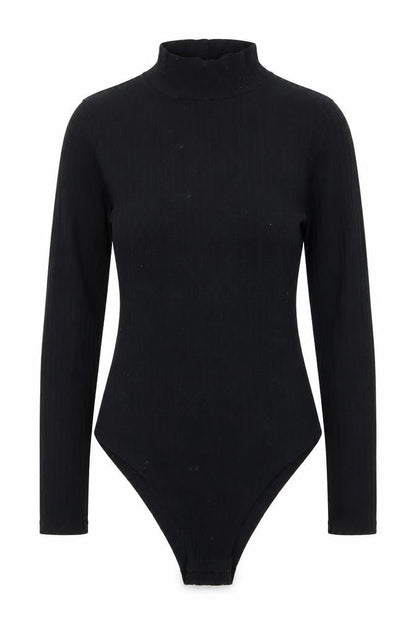 Womens UK Size 8 Boohoo One-Piece Black Bodysuit