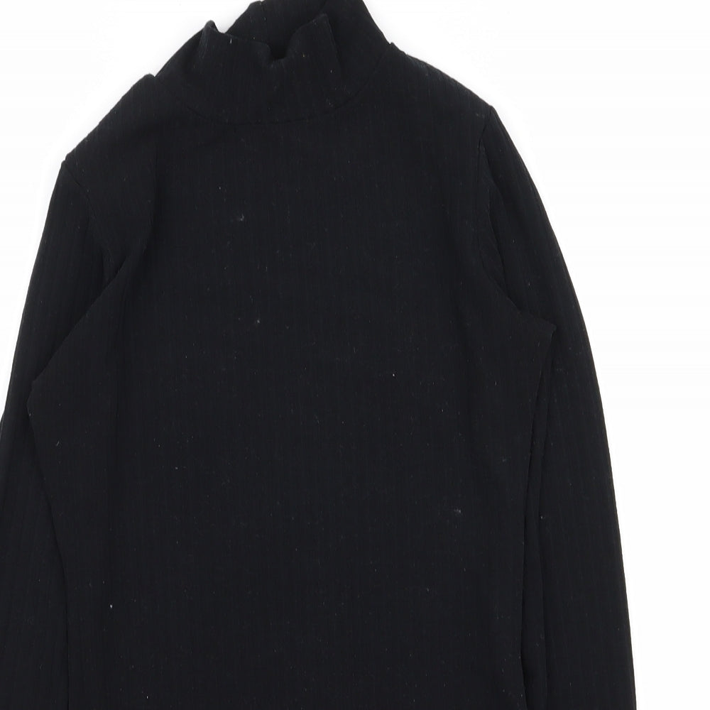 Boohoo Womens Black   Bodysuit One-Piece Size 8