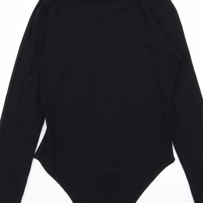 Boohoo Womens Black   Bodysuit One-Piece Size 8