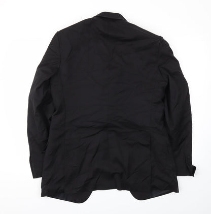 Mens UK Size 40 Preworn Regular Black Suit Jacket