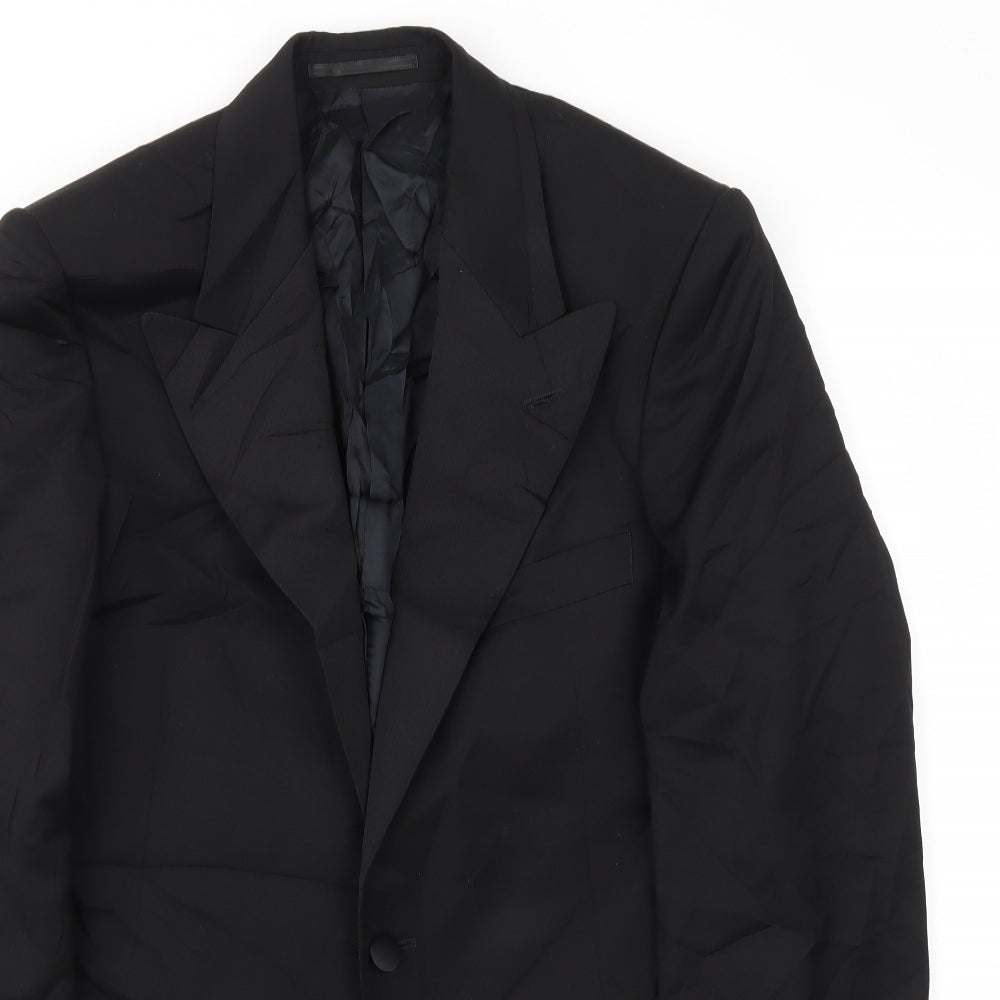 Mens UK Size 40 Preworn Regular Black Suit Jacket