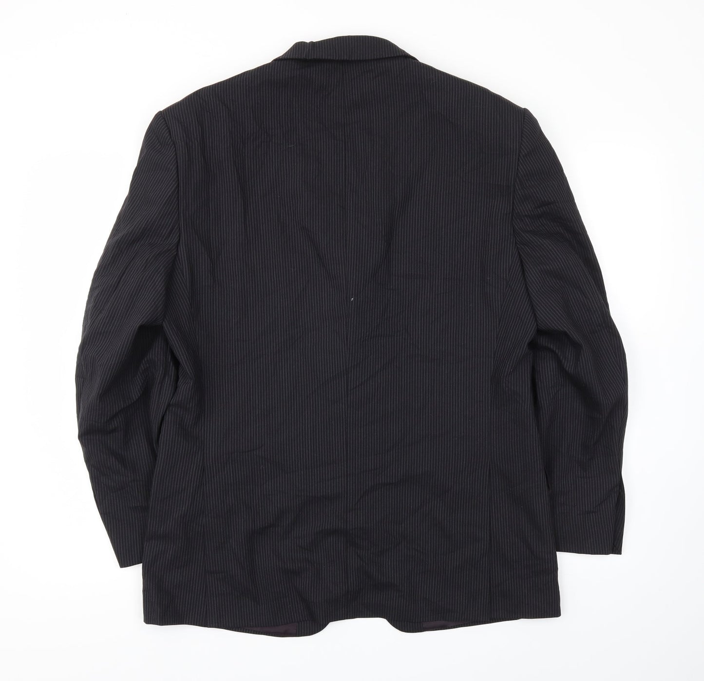 m&s Mens Black Striped  Jacket Blazer Size 40