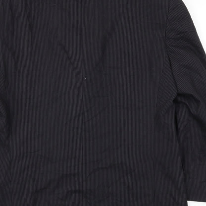 m&s Mens Black Striped  Jacket Blazer Size 40