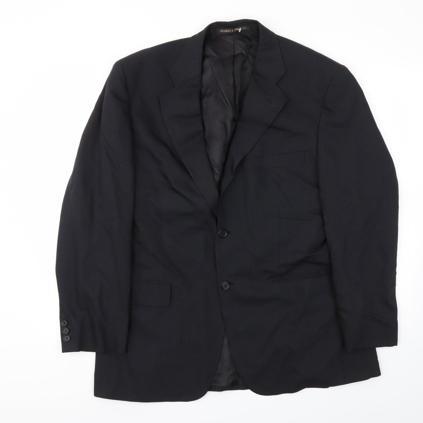 Mens UK Size 42 M&S Regular Black Suit Jacket