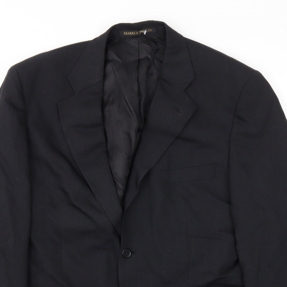 Mens UK Size 42 M&S Regular Black Suit Jacket