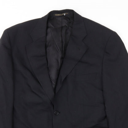 Mens UK Size 42 M&S Regular Black Suit Jacket