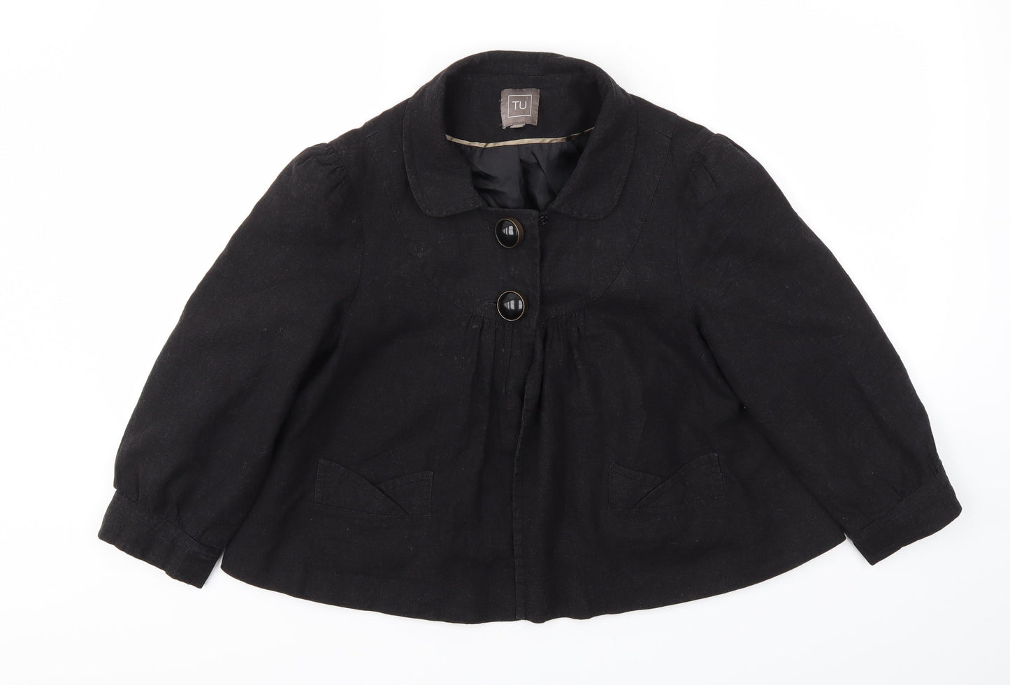 TU Womens Black   Jacket Coat Size 14