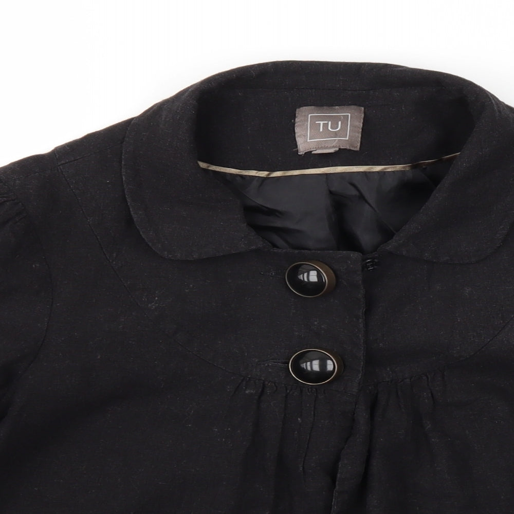 TU Womens Black   Jacket Coat Size 14