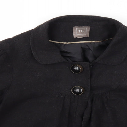 TU Womens Black   Jacket Coat Size 14