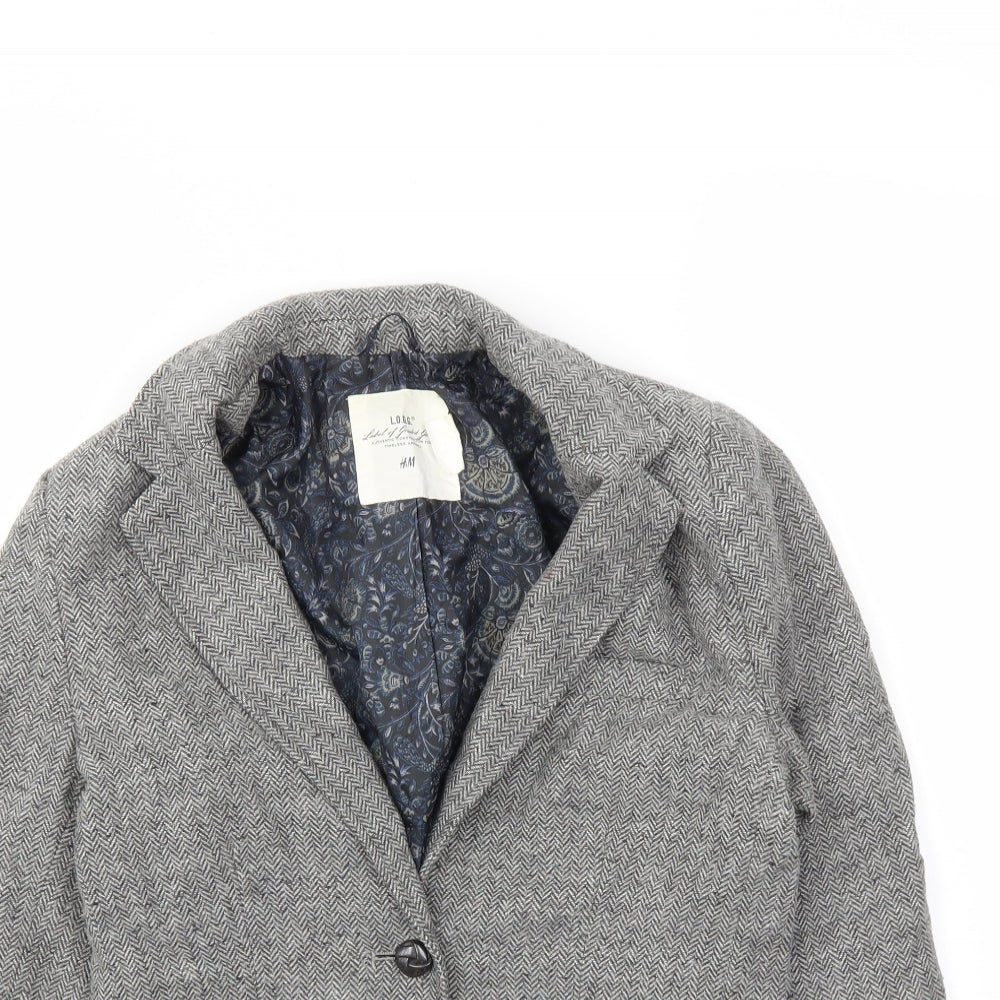 Womens UK Size 6 H&M Regular Grey Blazer