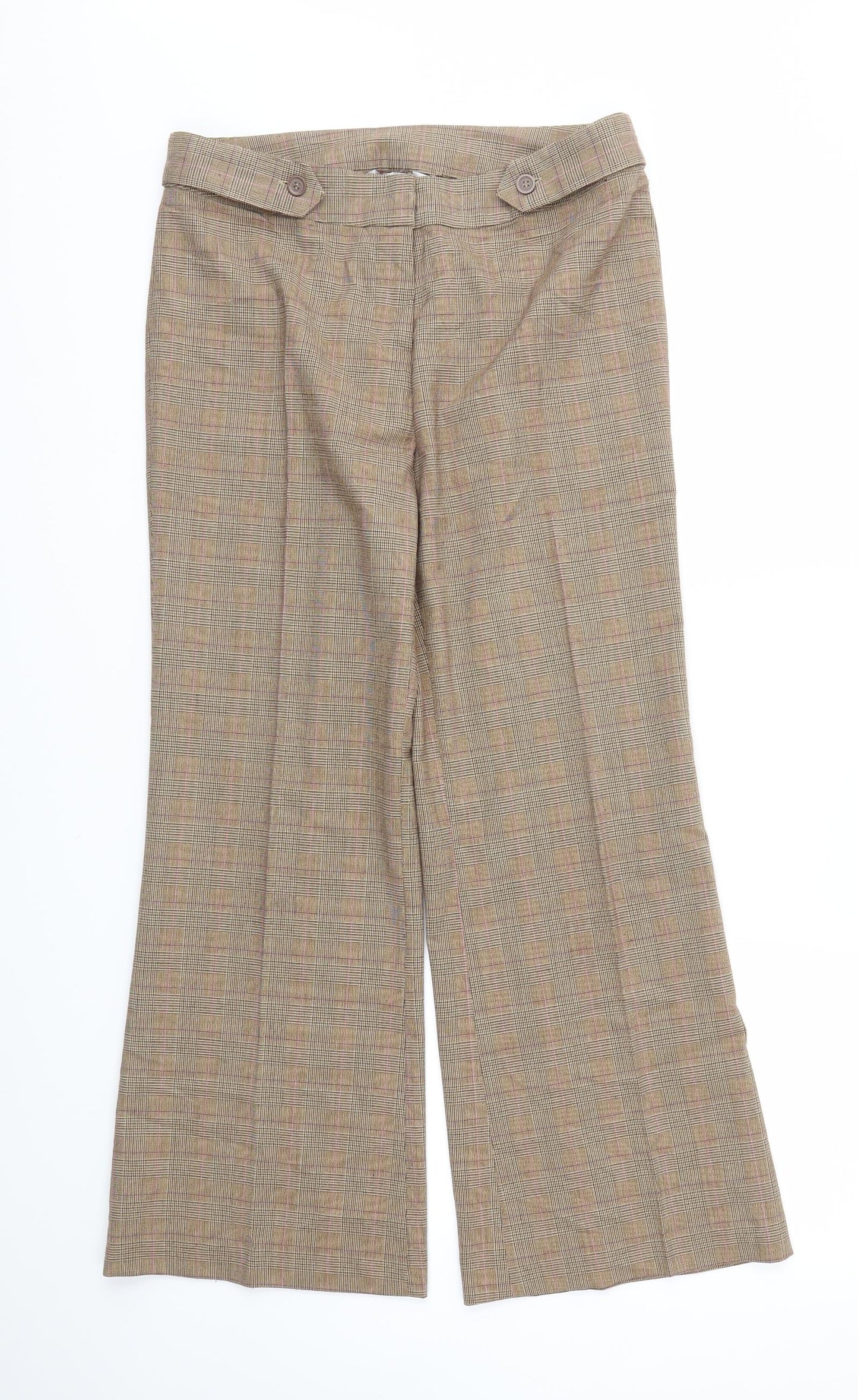Womens UK Size 10 Preworn Regular Fit  Brown Trousers