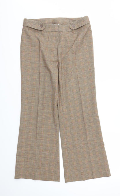 Womens UK Size 10 Preworn Regular Fit  Brown Trousers