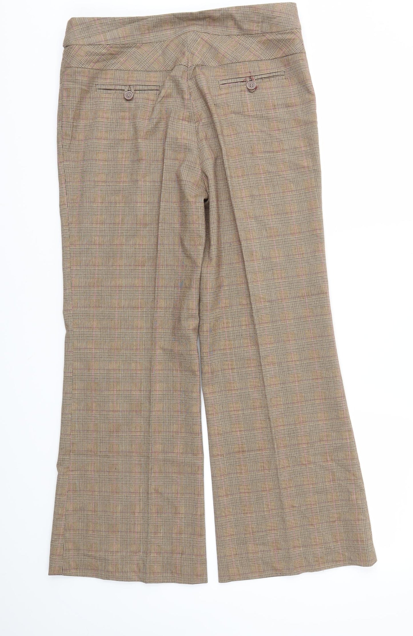 Womens UK Size 10 Preworn Regular Fit  Brown Trousers