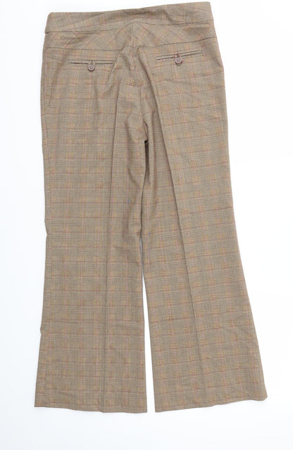 Womens UK Size 10 Preworn Regular Fit  Brown Trousers