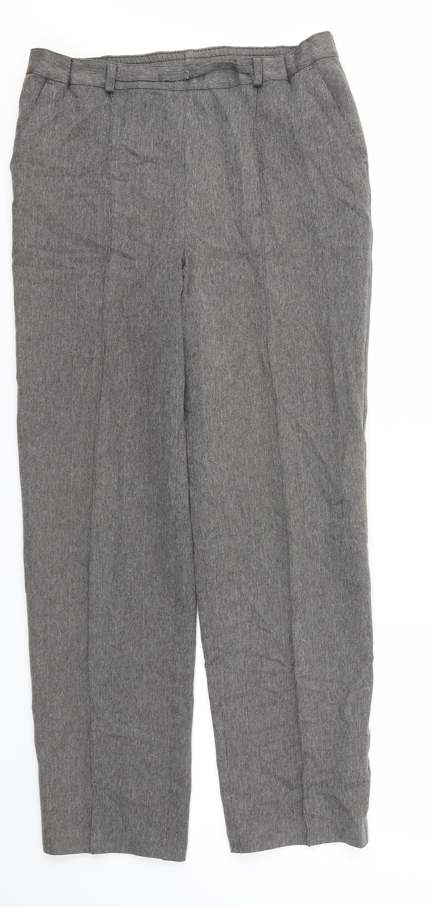 Womens UK Size 10 M&S Regular Fit  Grey Trousers