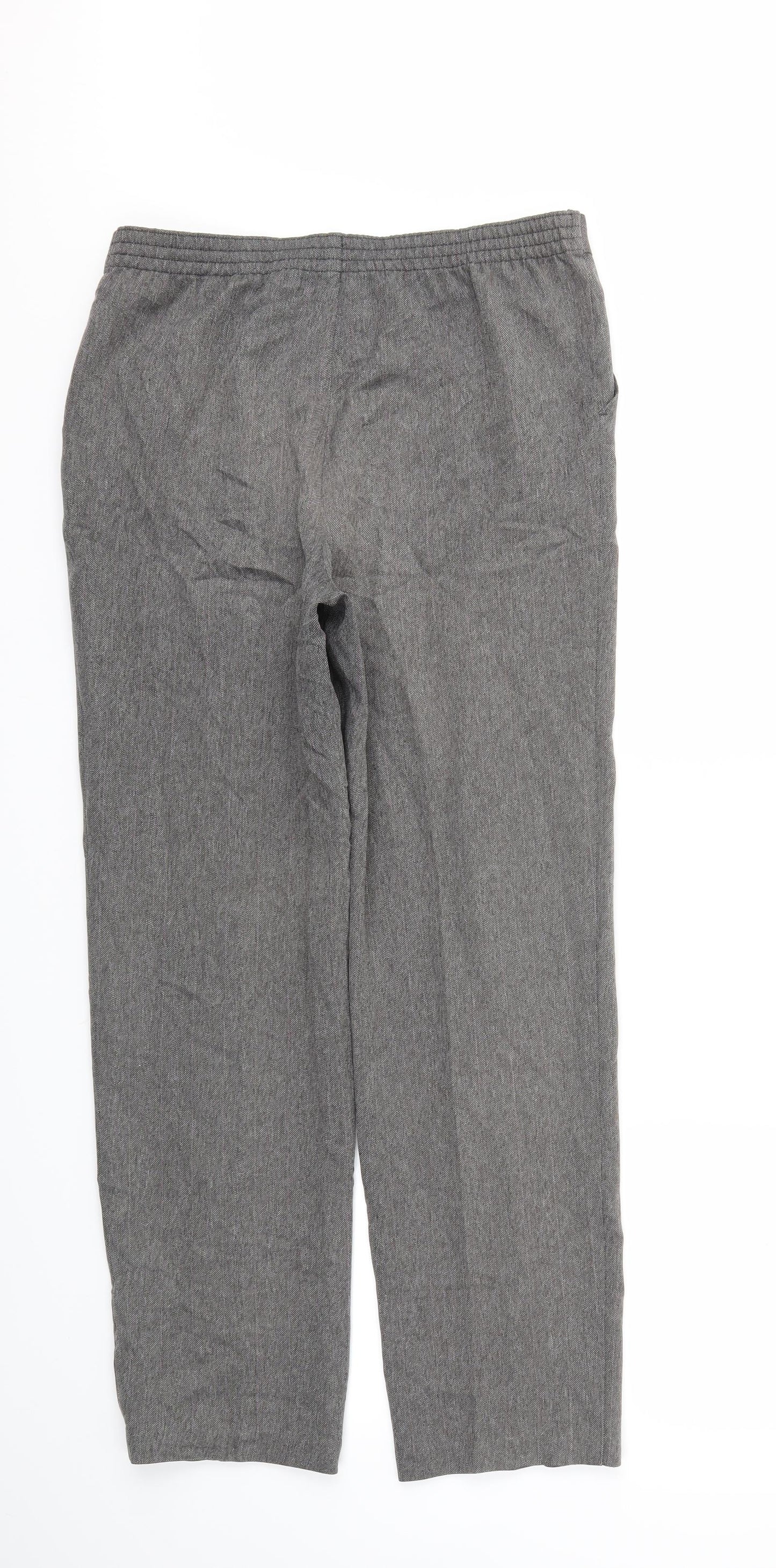 Womens UK Size 10 M&S Regular Fit  Grey Trousers