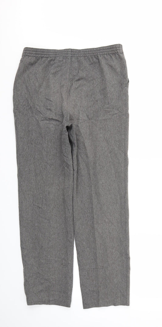 M&S Womens Grey   Trousers  Size 10 L28 in - Stretch waistband