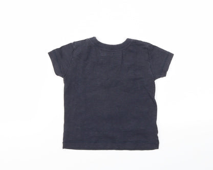 NEXT Boys Blue Animal Print  Basic T-Shirt Size 3-6 Months
