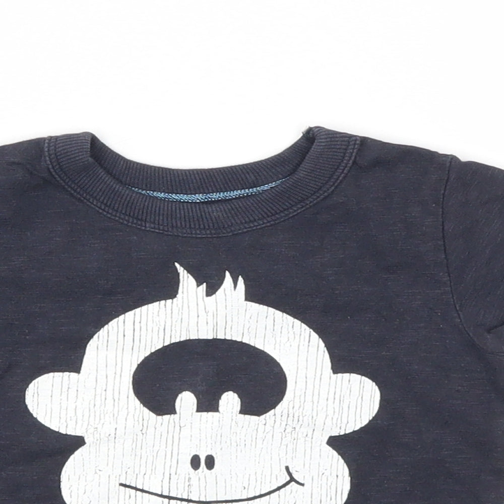 NEXT Boys Blue Animal Print  Basic T-Shirt Size 3-6 Months