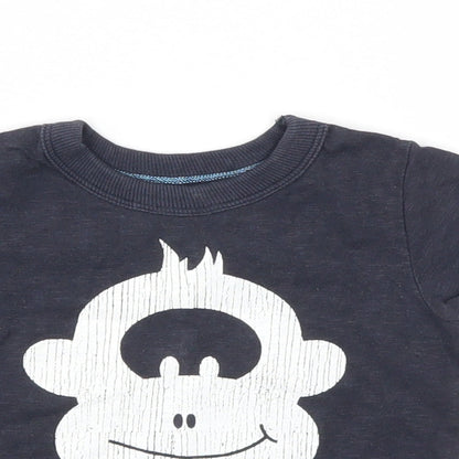 NEXT Boys Blue Animal Print  Basic T-Shirt Size 3-6 Months