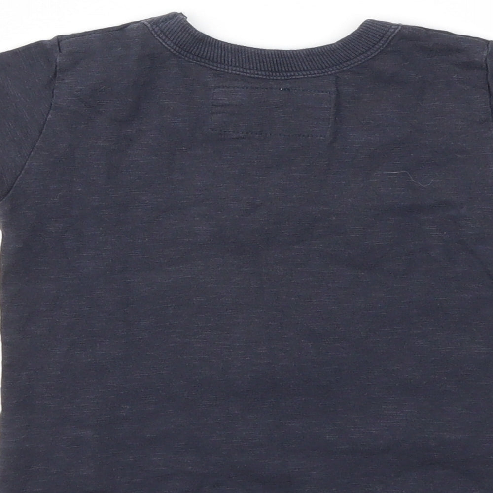 NEXT Boys Blue Animal Print  Basic T-Shirt Size 3-6 Months