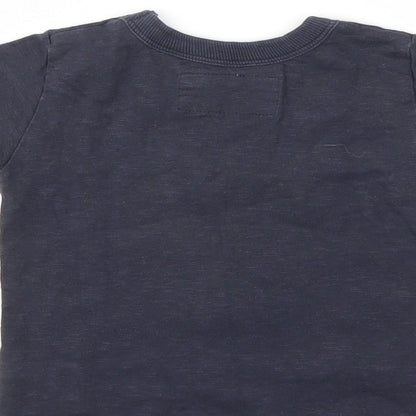NEXT Boys Blue Animal Print  Basic T-Shirt Size 3-6 Months