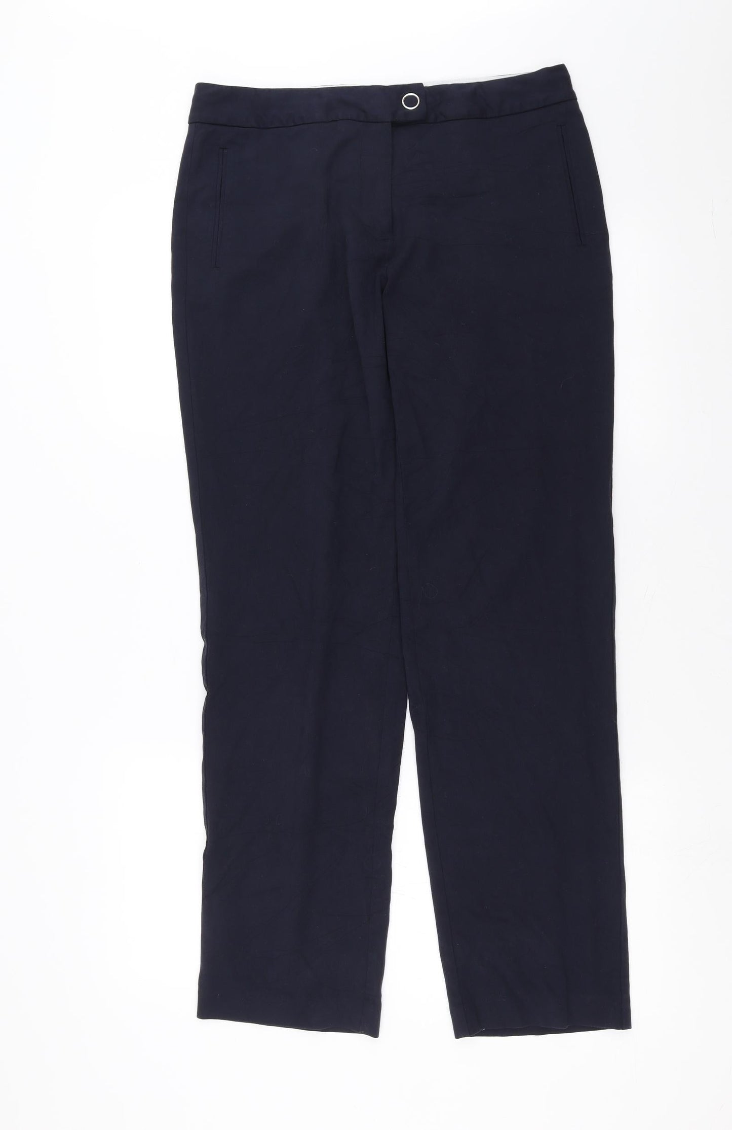 Womens UK Size 12 Marks and Spencer Regular Fit  Blue Trousers