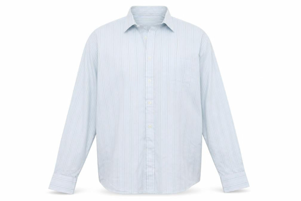 Mens UK Size 16 blue lake Blue  Button-Up Long Sleeve Casual Shirt