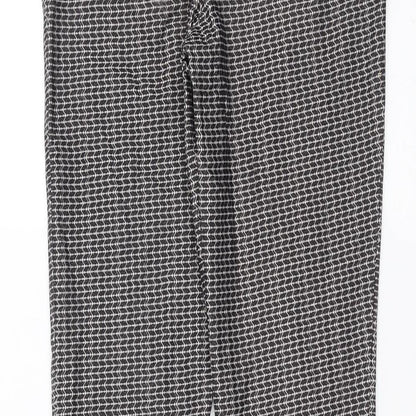 New Look Womens Black Geometric  Trousers  Size 8 L26 in