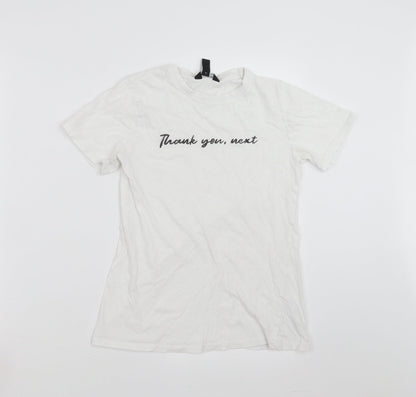 New Look Girls White   Basic T-Shirt Size 6 Years  - thank you, next