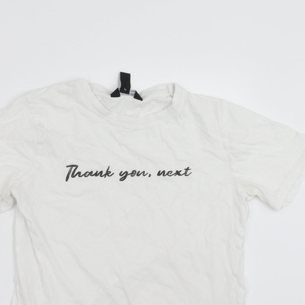 New Look Girls White   Basic T-Shirt Size 6 Years  - thank you, next