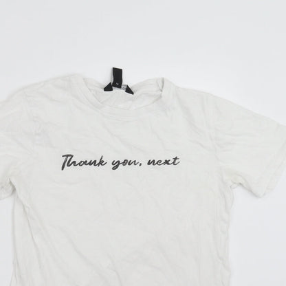New Look Girls White   Basic T-Shirt Size 6 Years  - thank you, next