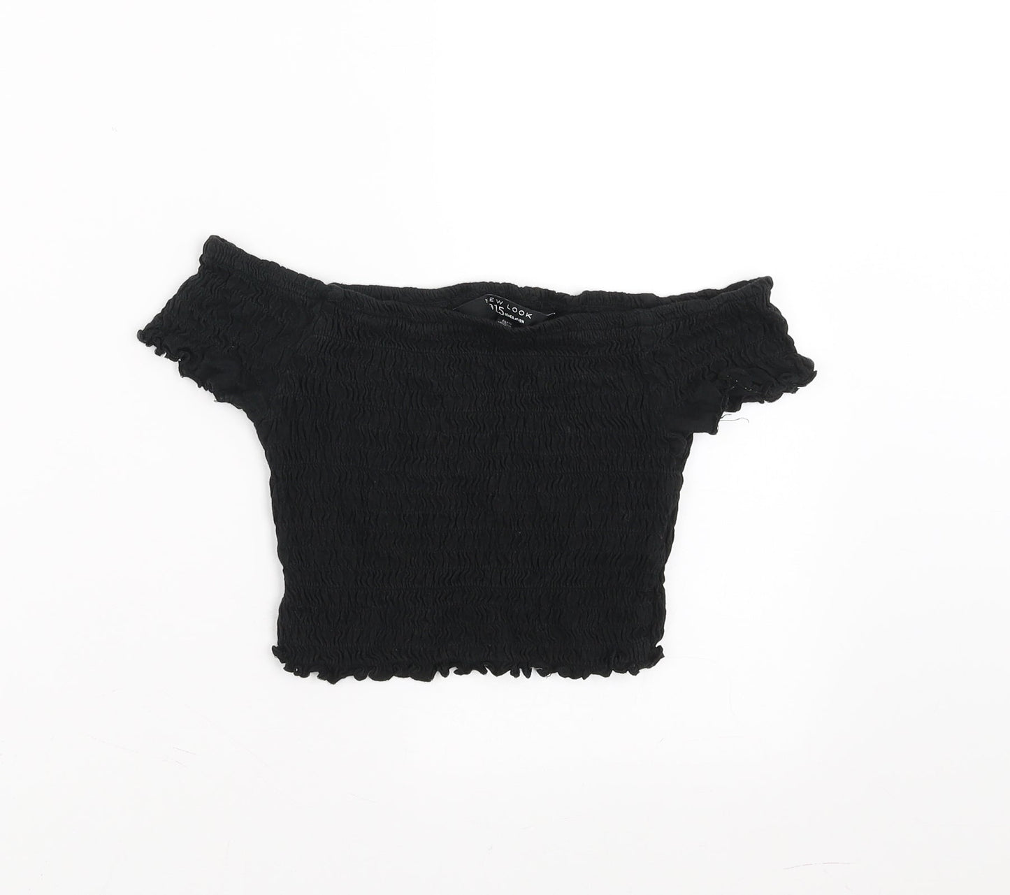 New Look Girls Black   Cropped T-Shirt Size 10 Years
