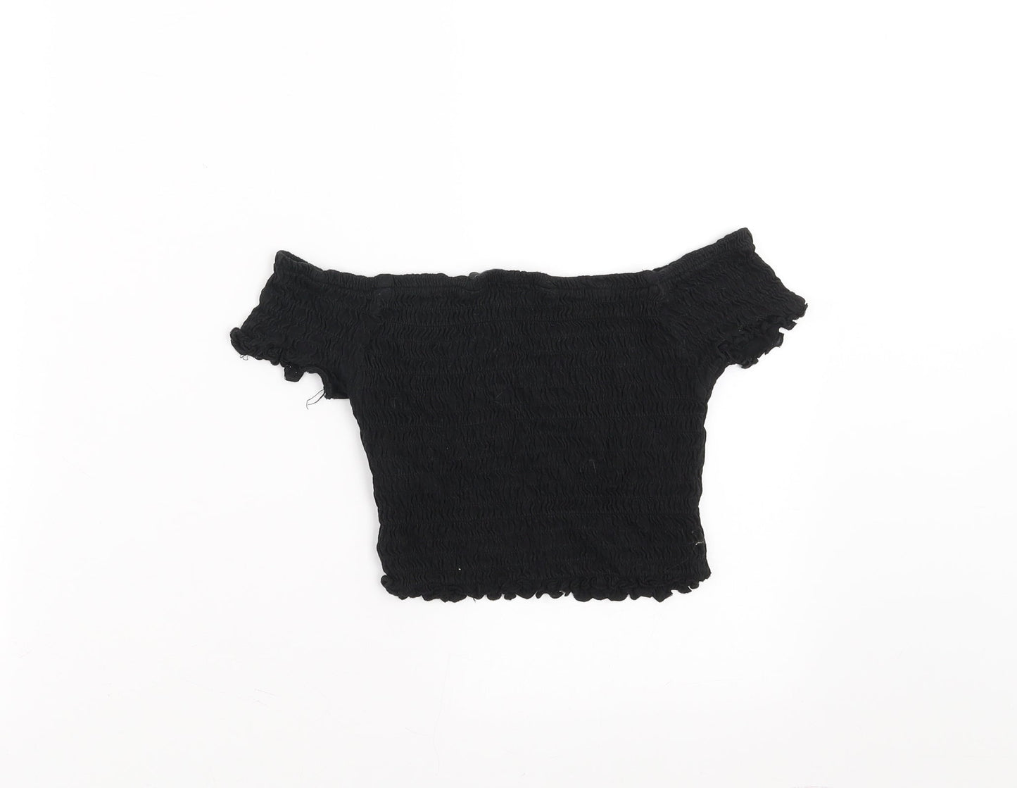 New Look Girls Black   Cropped T-Shirt Size 10 Years