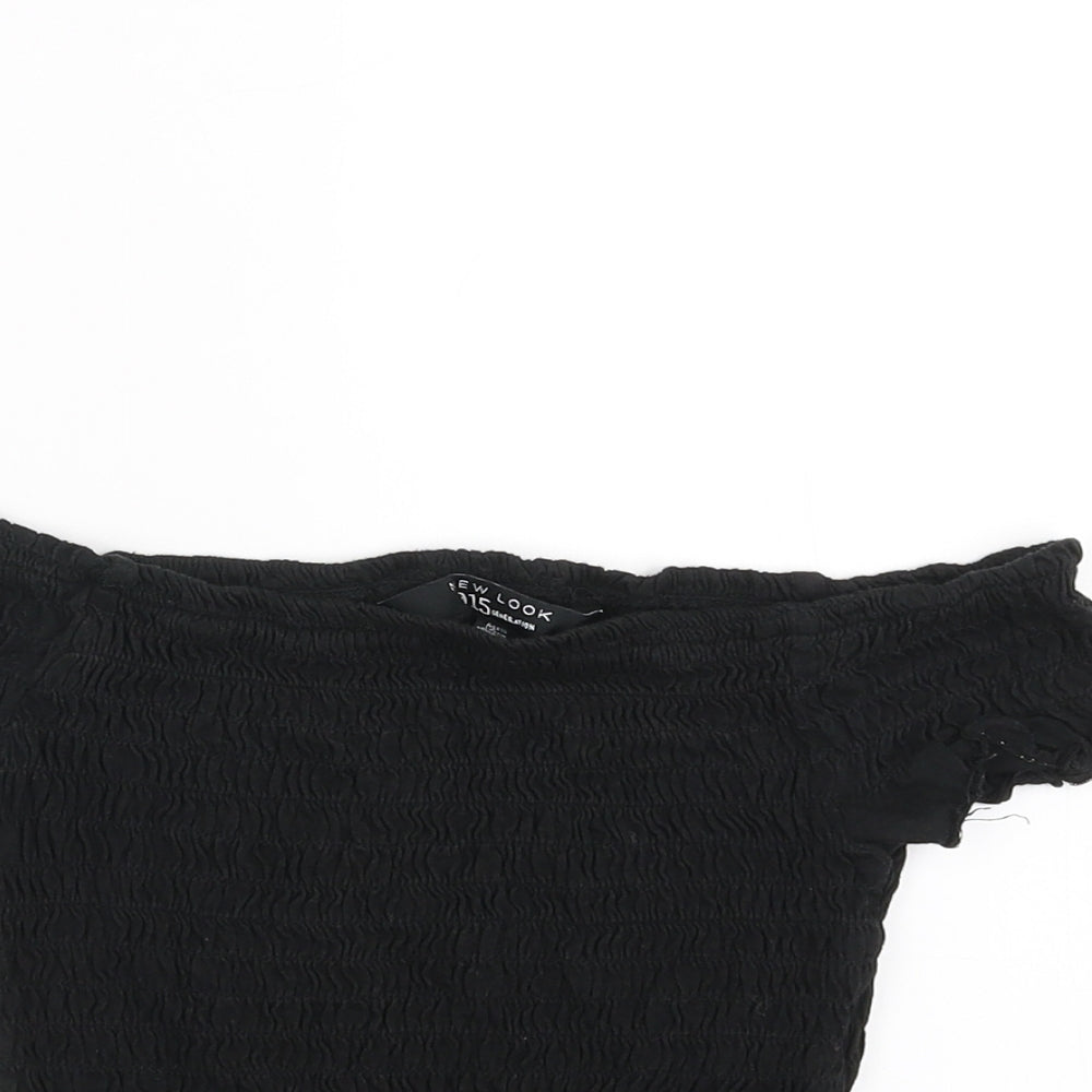 New Look Girls Black   Cropped T-Shirt Size 10 Years