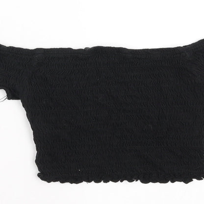 New Look Girls Black   Cropped T-Shirt Size 10 Years