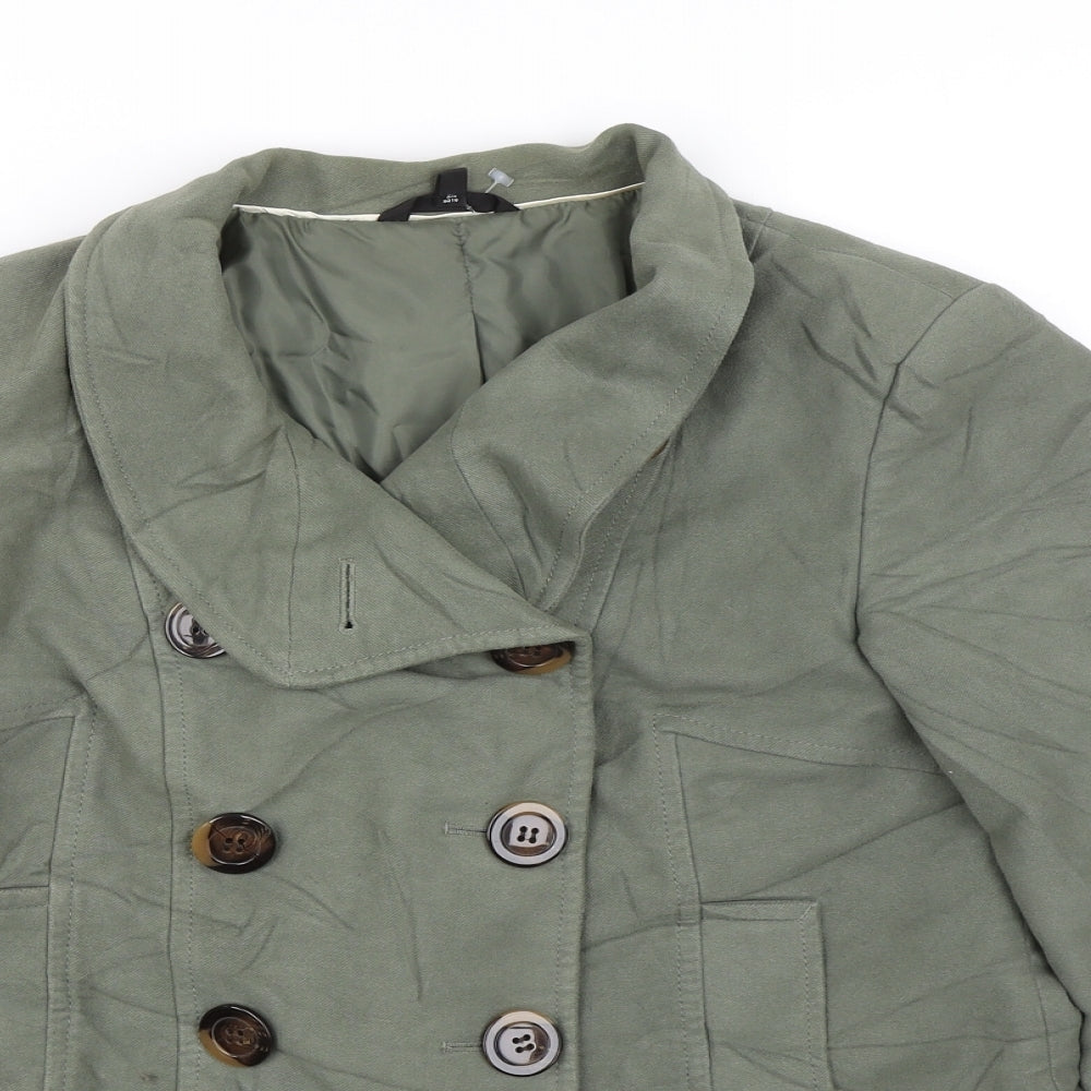 Womens UK Size 12 m&s Green Jacket