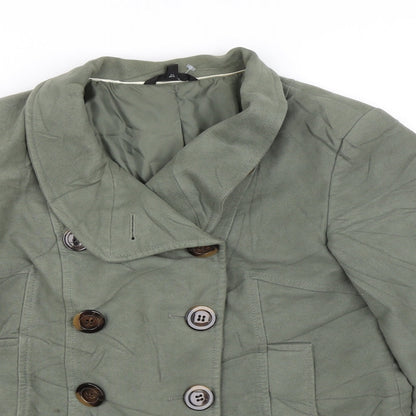 Womens UK Size 12 m&s Green Jacket