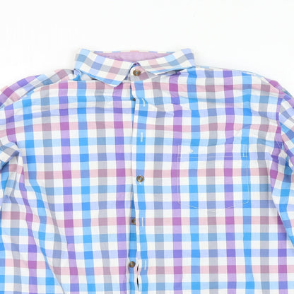 Seidensticker Mens Multicoloured Check   Button-Up Size M