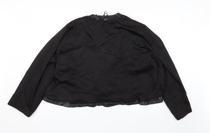 Piment Rouge Womens Black Striped  Jacket  Size 2XL