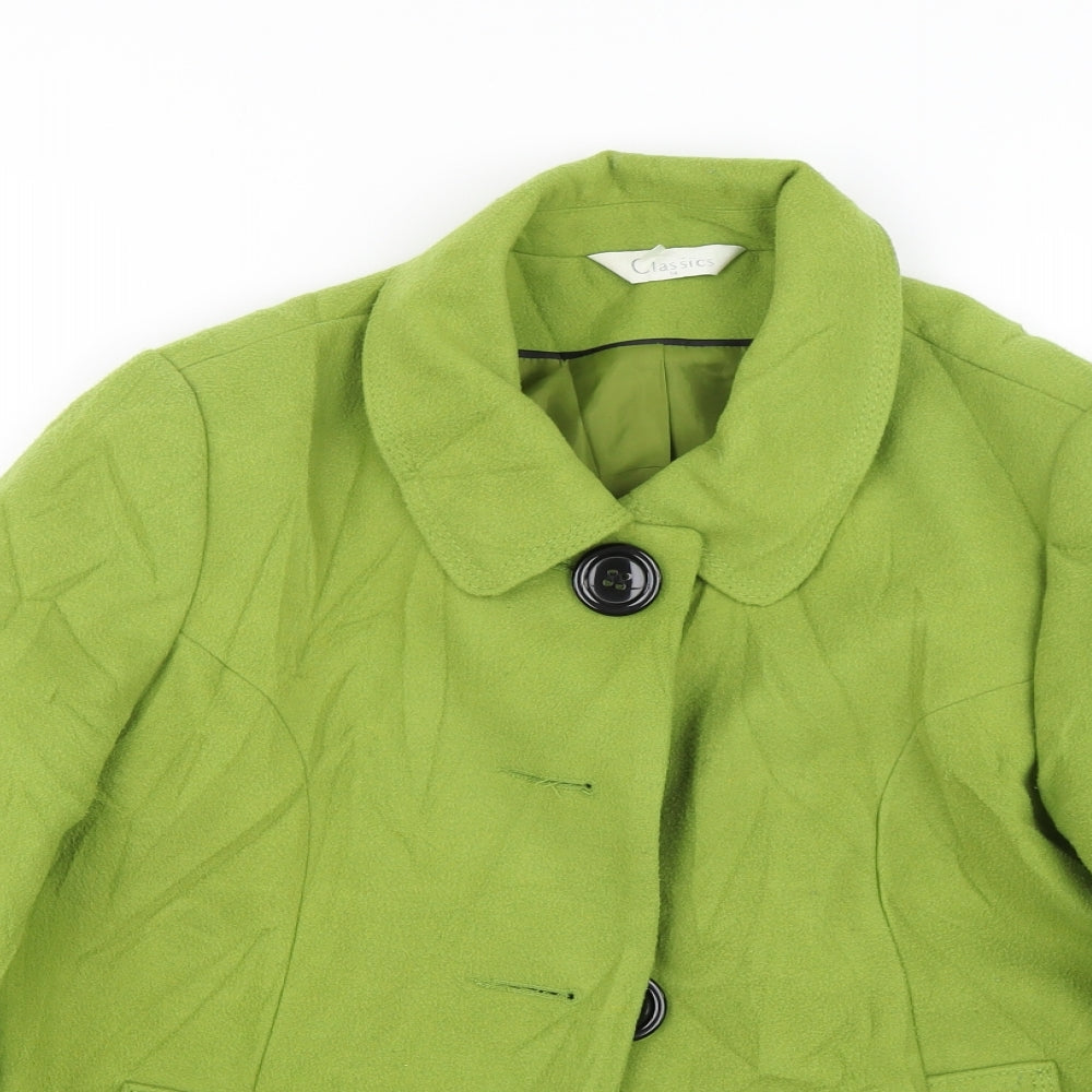 Classics Womens Green   Jacket Coat Size 14