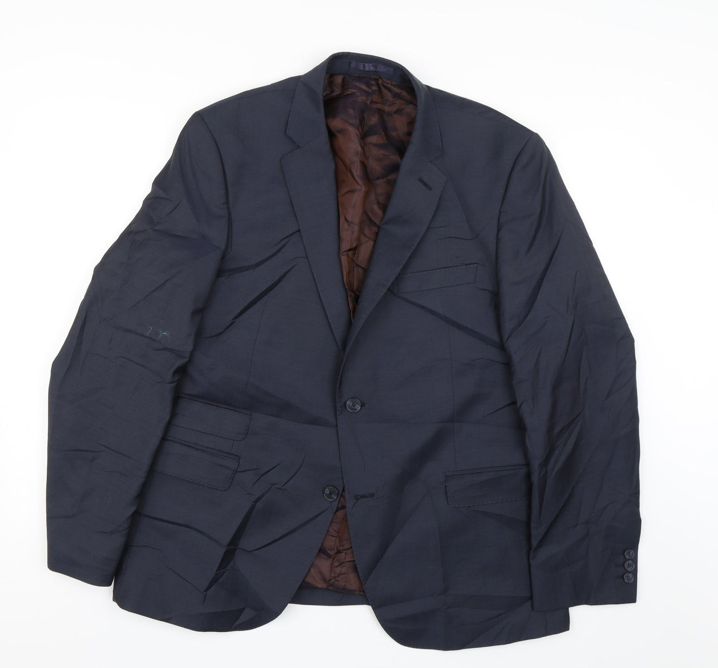 Woolmark blend Mens Blue   Jacket Suit Jacket Size 44