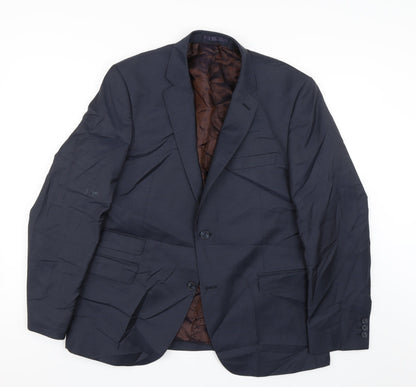 Woolmark blend Mens Blue   Jacket Suit Jacket Size 44