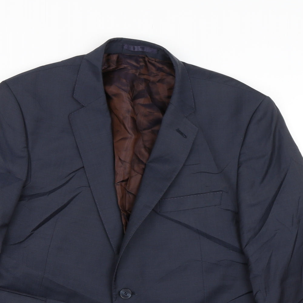 Woolmark blend Mens Blue   Jacket Suit Jacket Size 44