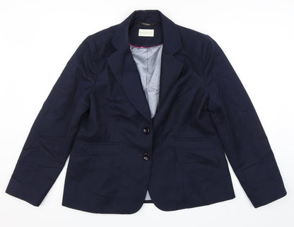 Panet Womens Blue Spotted  Jacket Suit Jacket Size 16